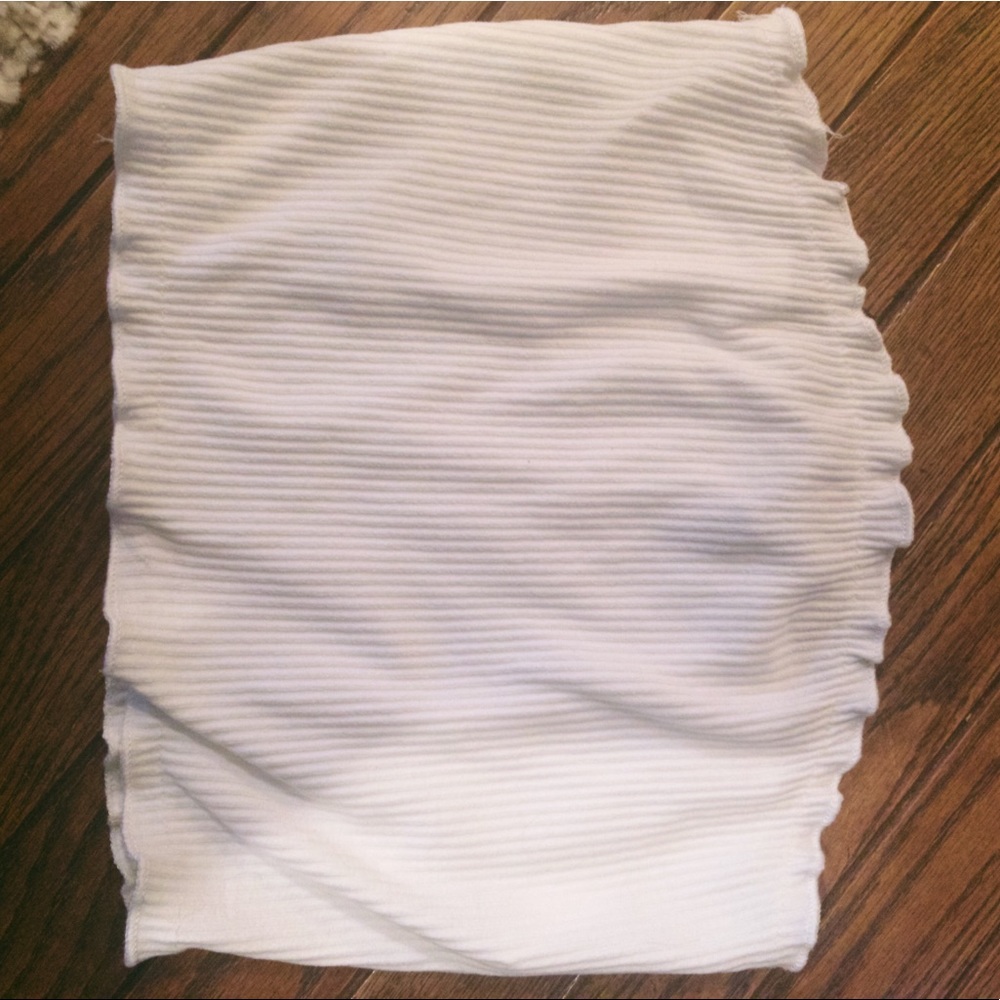 White ribbed tube top